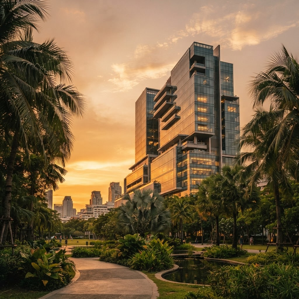 Partner hospital skyline in Bangkok, Thailand
