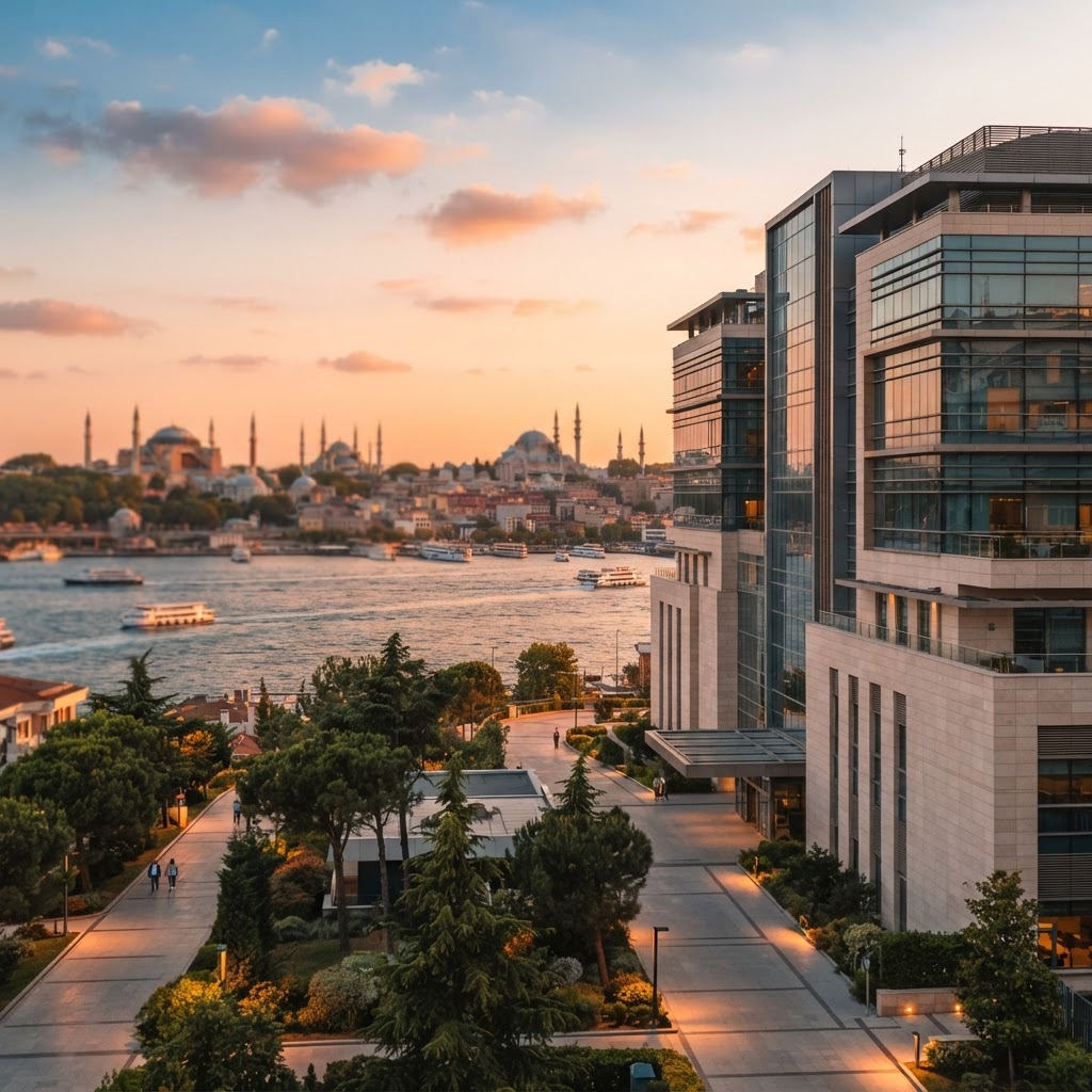 Partner hospital skyline in Istanbul, Türkiye