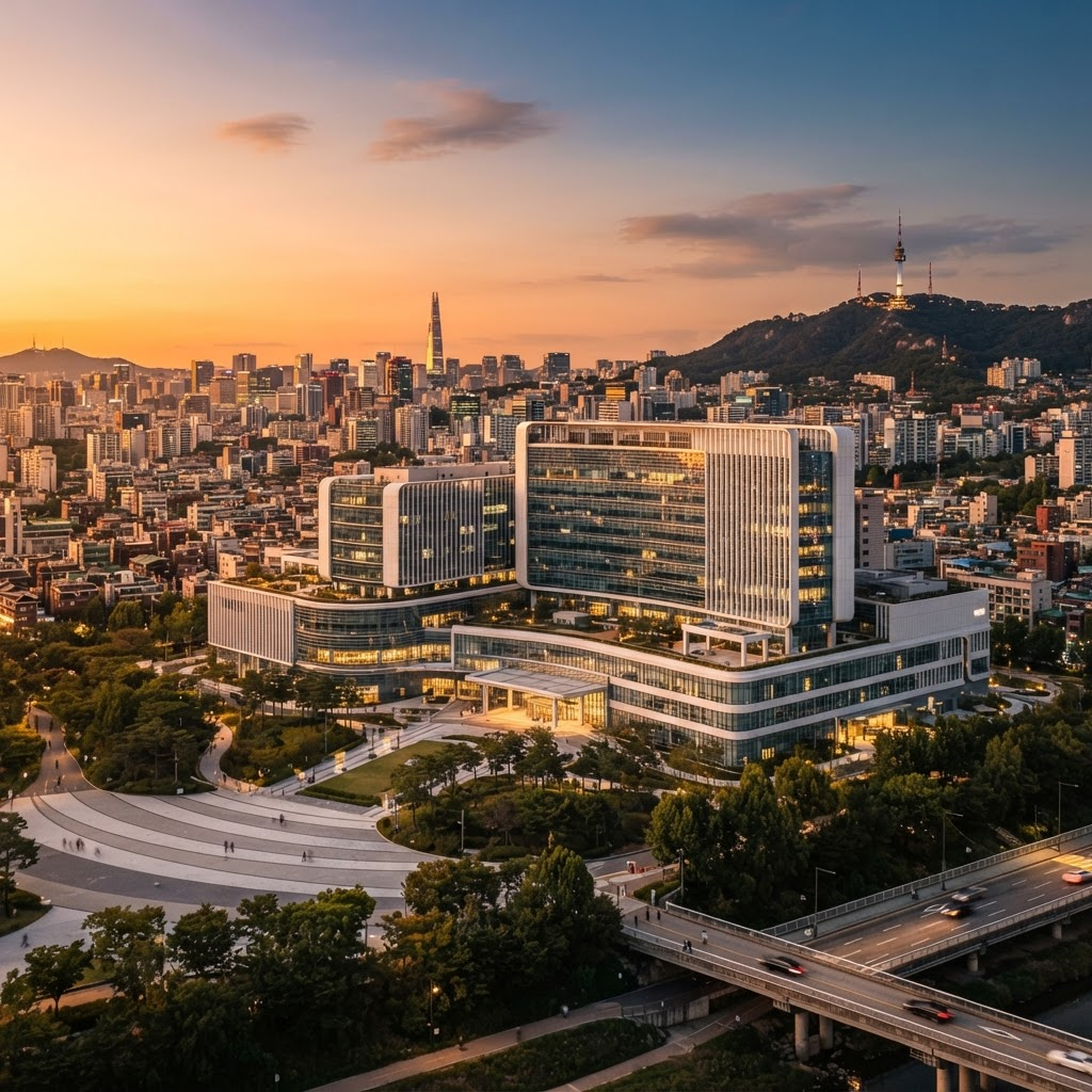 Partner hospital skyline in Seoul, South Korea